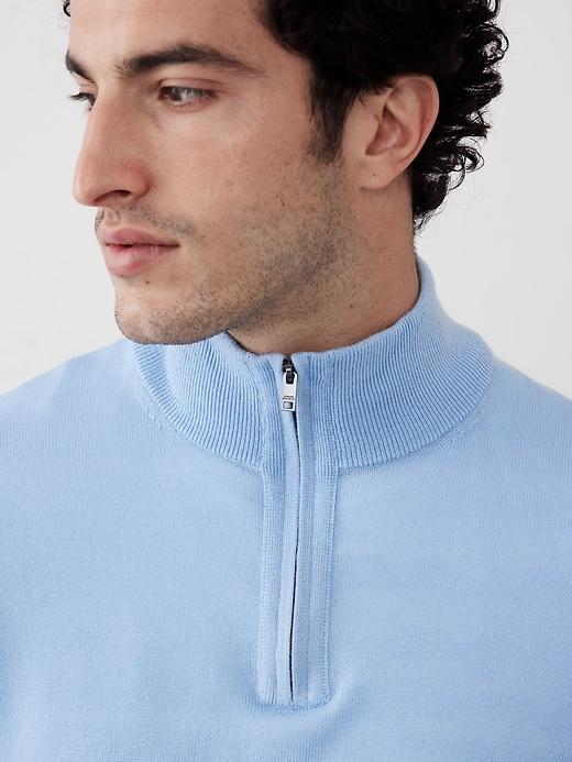 Merino Wool Quarter-Zip Sweater Product Image