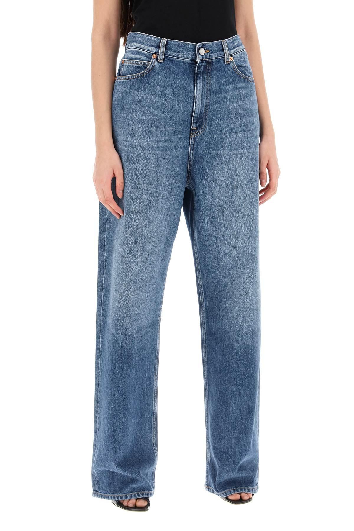 VALENTINO Wide Leg Jeans In Blue Product Image