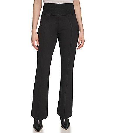 Calvin Klein Womens Wide Waistband Pull-On Pants Product Image