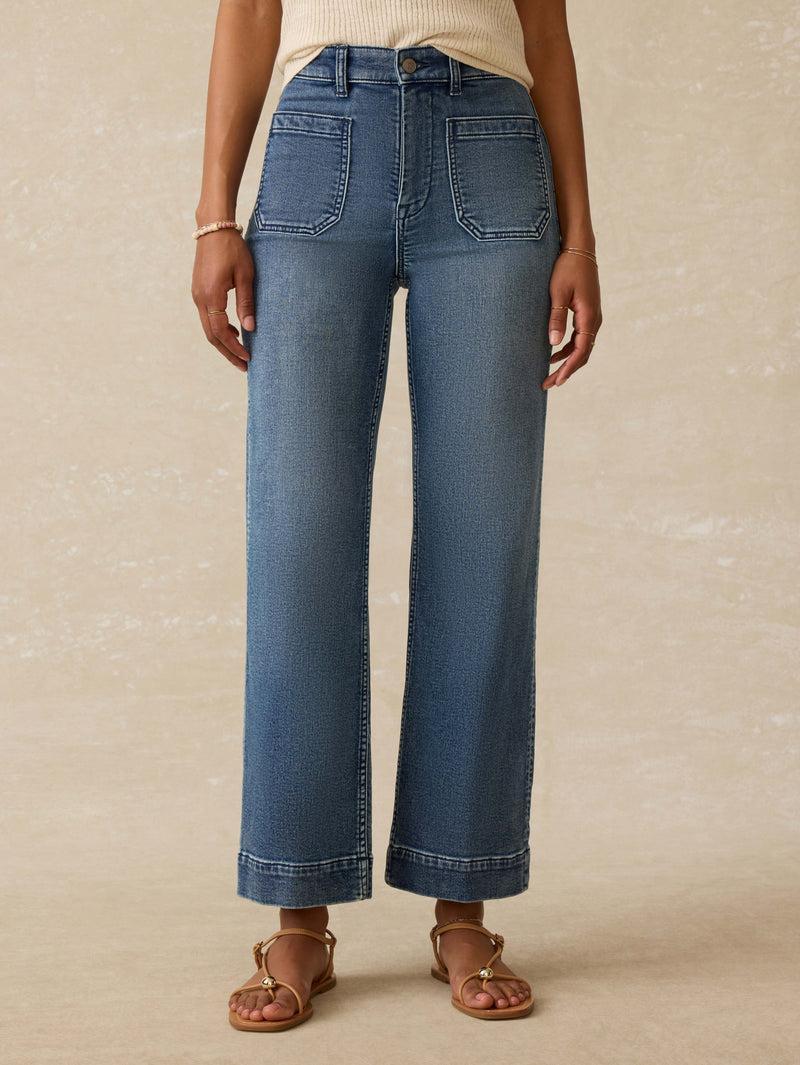 Stretch Terry Patch Pocket Ankle Pant - Riverton Wash Product Image