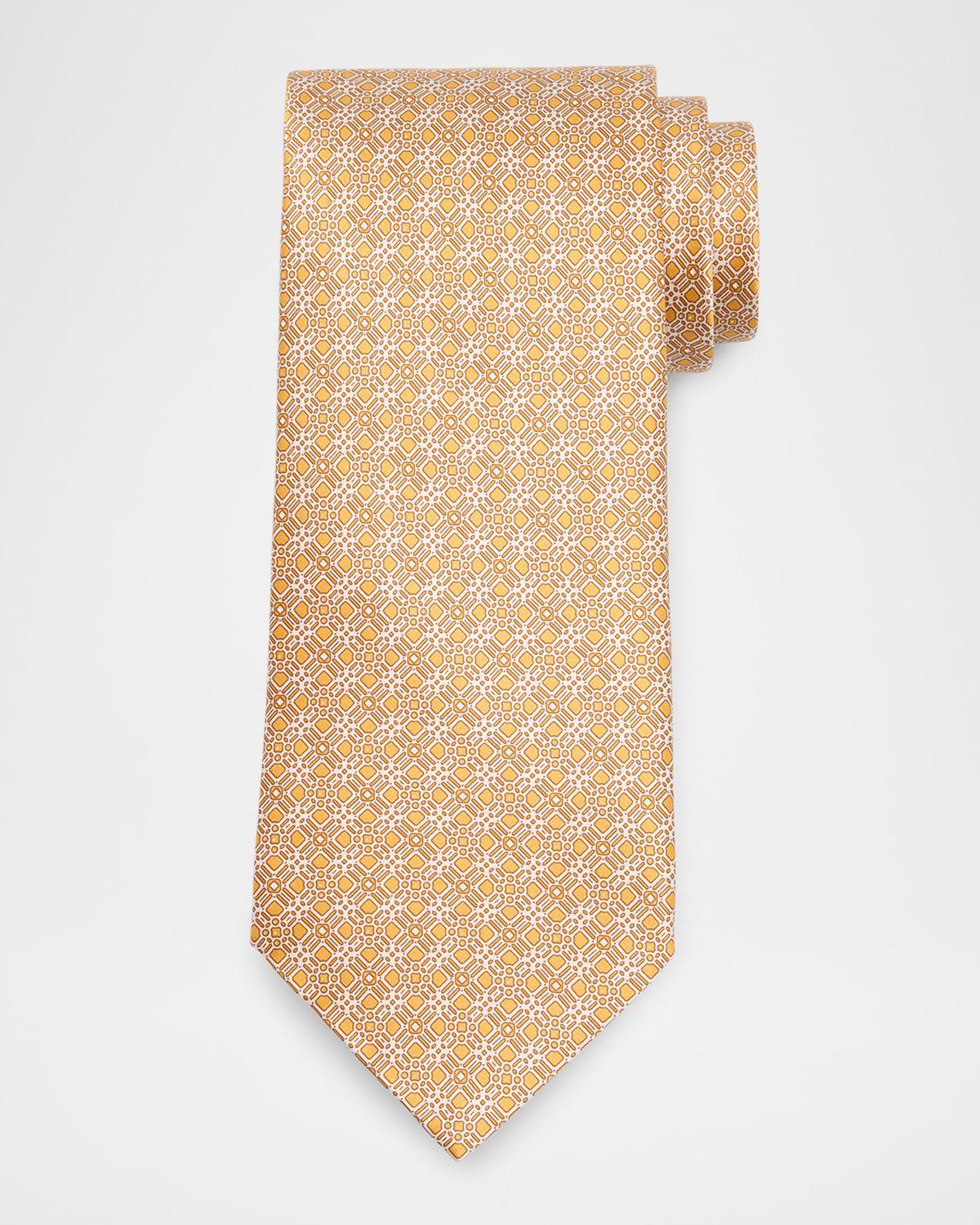 Men's Geometric Silk Tie Product Image