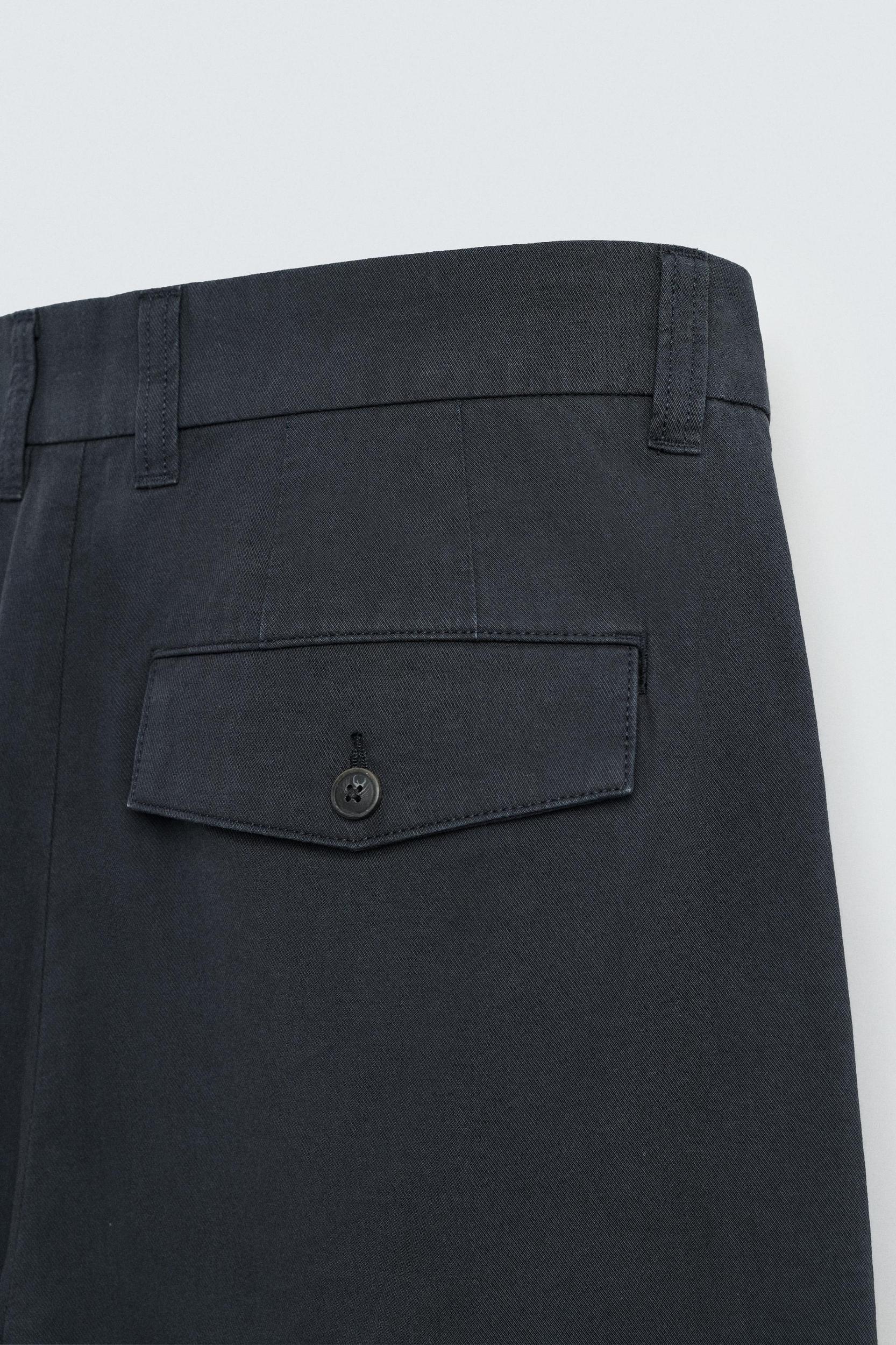 TEXTURED REGULAR FIT PANTS Product Image