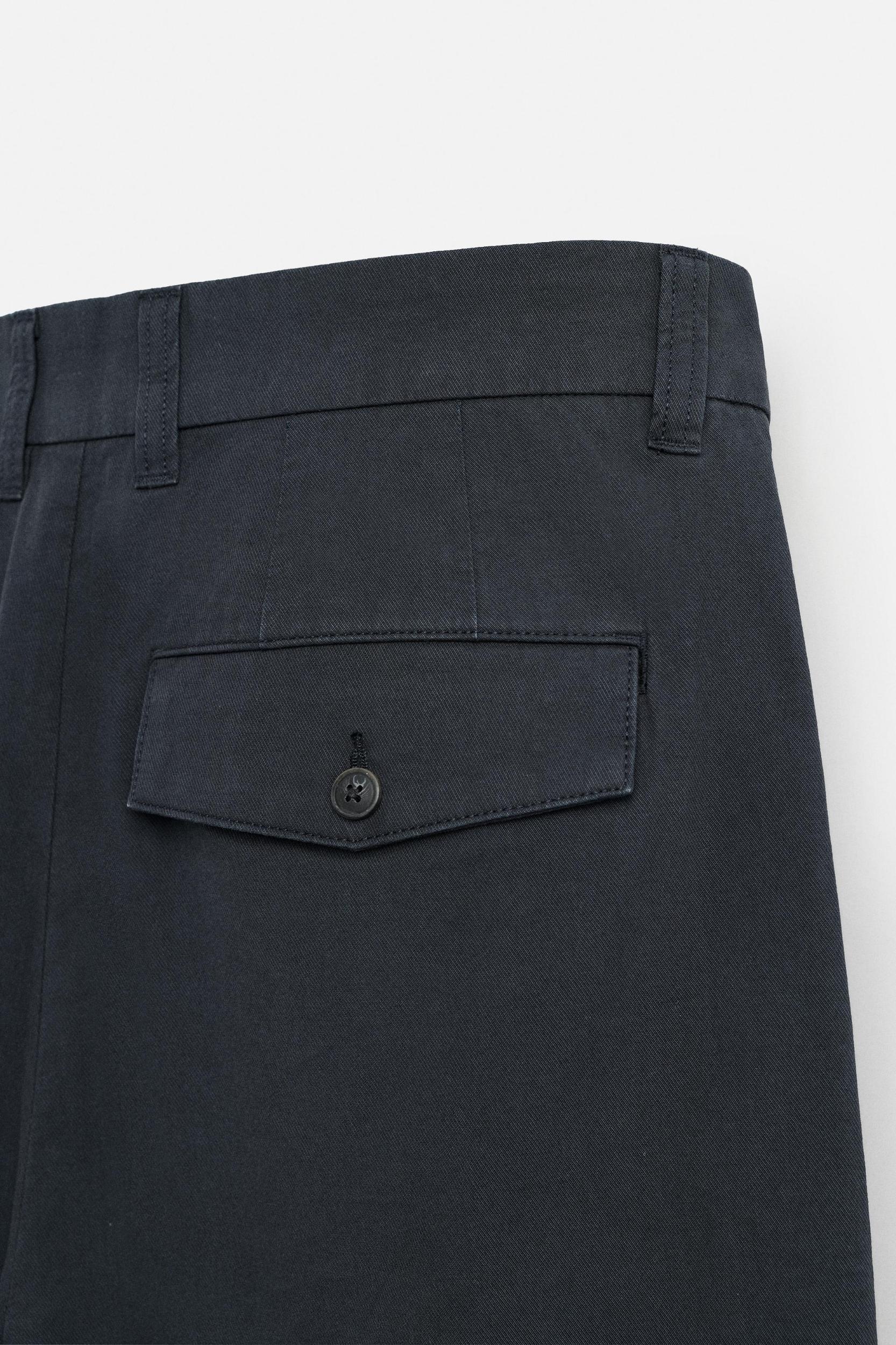 TEXTURED REGULAR FIT PANTS Product Image