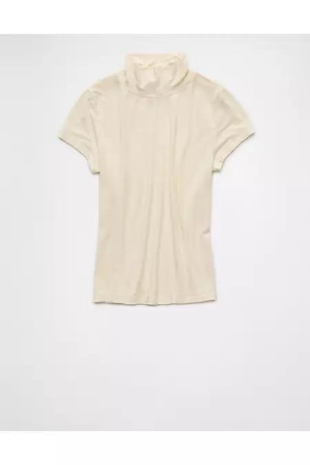 AE Cropped Soft Sexy Mock Neck T-Shirt Women's Product Image