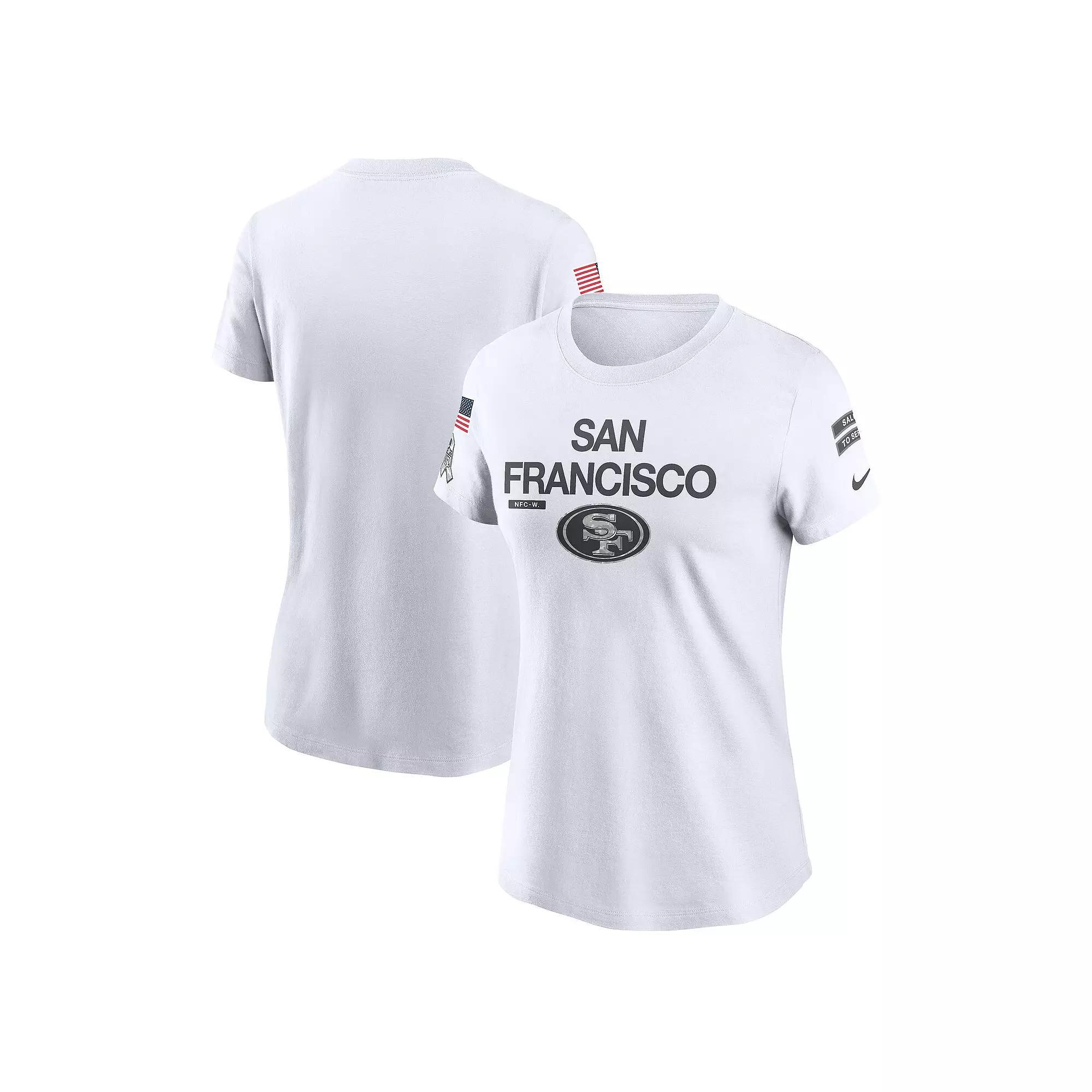 Women's Nike White San Francisco 49ers 2024 Salute To Service Legend Performance T-Shirt, Size: Medium Product Image