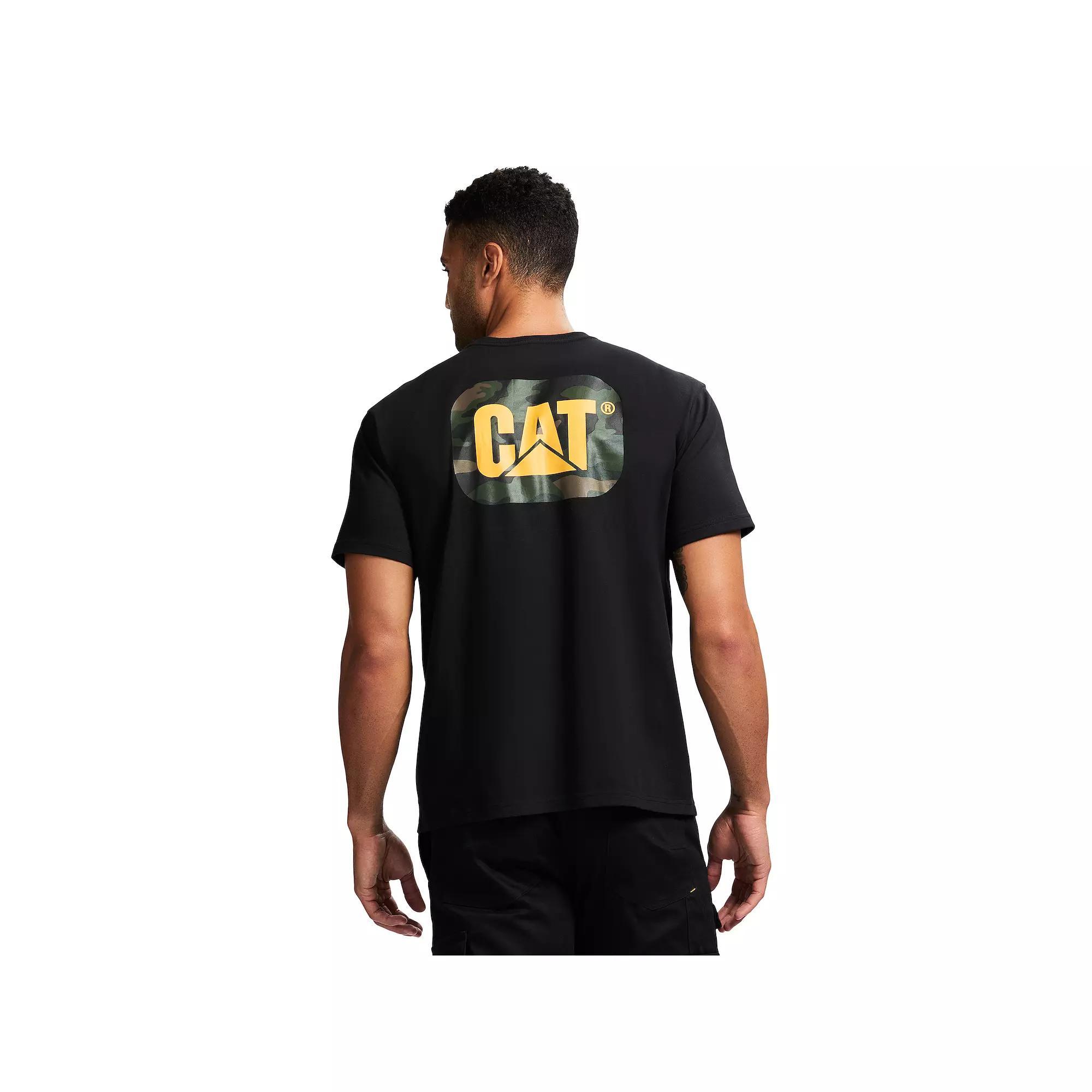 Men's Caterpillar Heavyweight Cat Graphic Logo Tee, Size: Large, Black Product Image