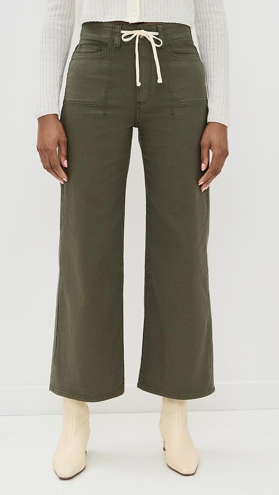 PAIGE Ari Waistband Tie and Stitch Thru Utility Pockets Pants | Shopbop Product Image