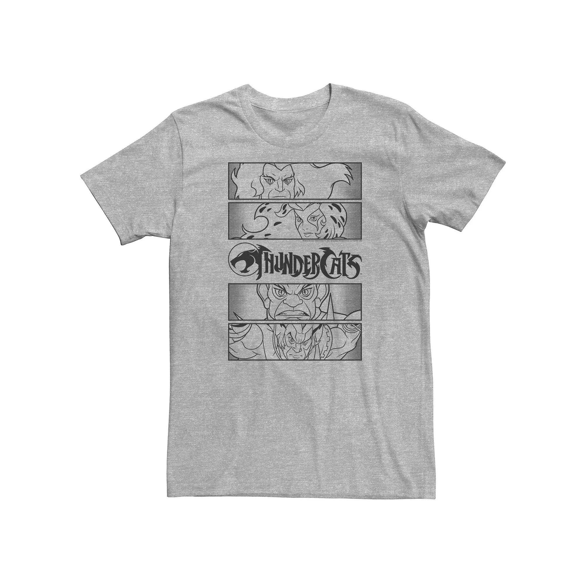 Big & Tall ThunderCats Group Shot Comic Panels Tee, Men's,  Product Image