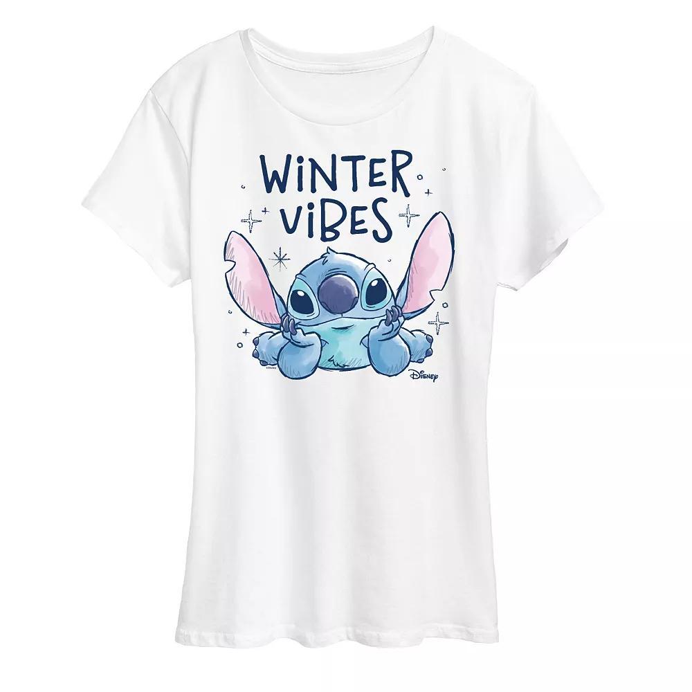 Disney's Lilo and Stitch Women's Winter Vibes Graphic Tee,  Product Image