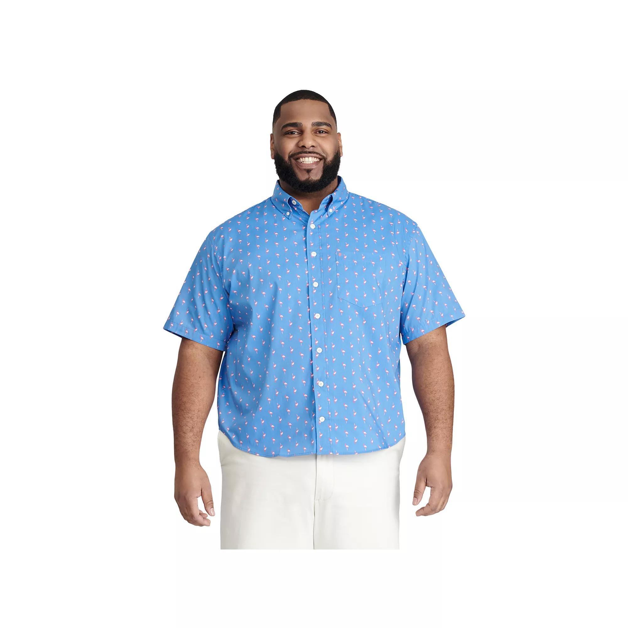 Big & Tall IZOD Advantage Classic-Fit Performance Button-Down Shirt, Men's, Size: Large Tall, Blue Revival Product Image