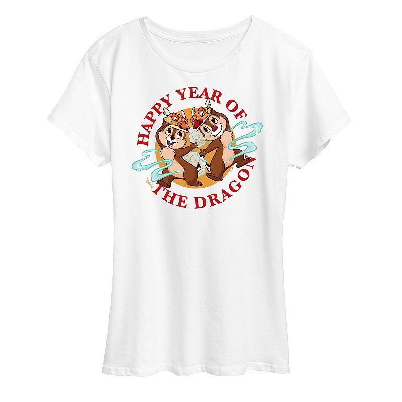 Disney's Chip And Dale Women's Year Of The Dragon Graphic Tee,  Product Image