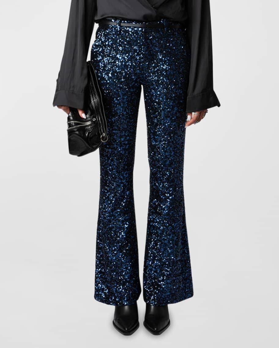 Prevy Sequined Flare Pants  Product Image