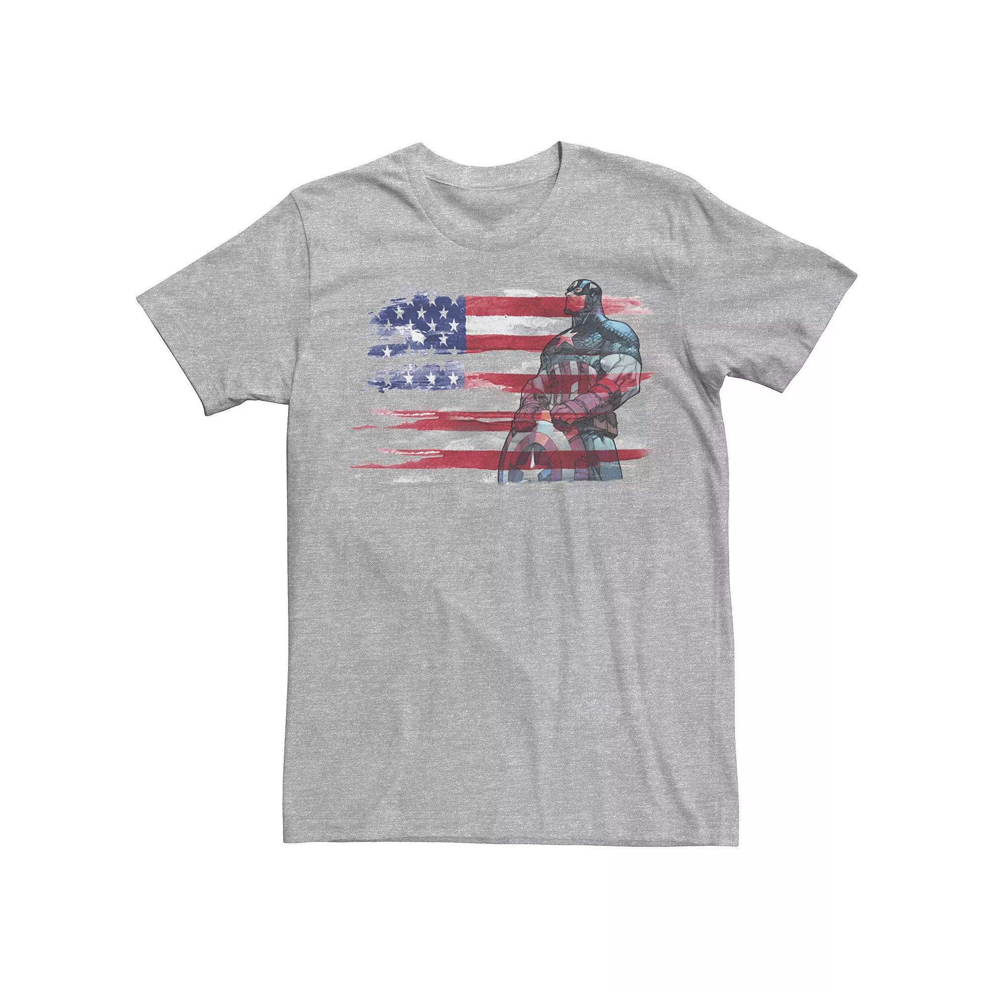 Men's Marvel Captain America Stand to Honor Red, White & Blue Tee,  Product Image