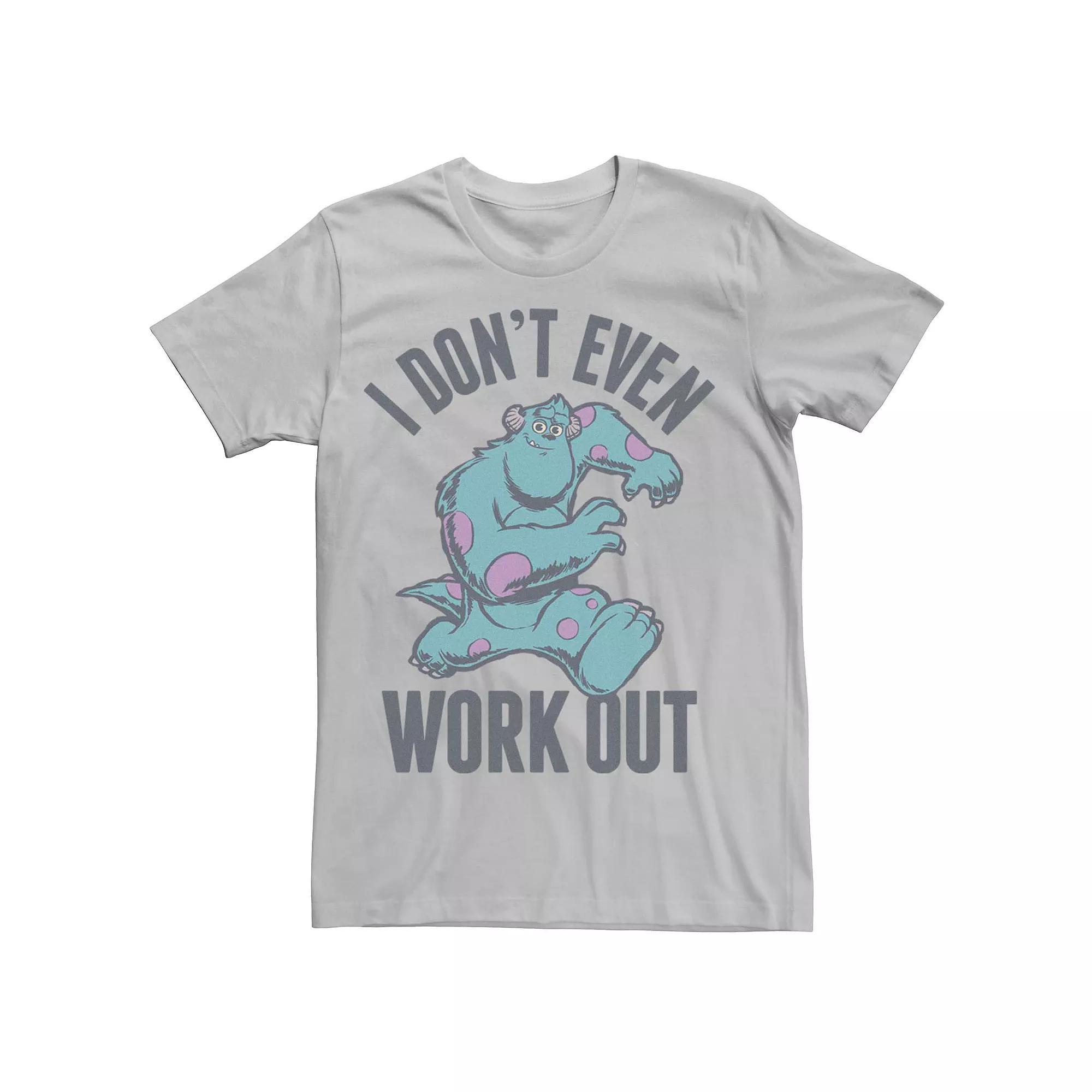 Men's Disney Pixar Monsters University Sulley Don't Even Workout Tee, Size: Small, Silver Product Image
