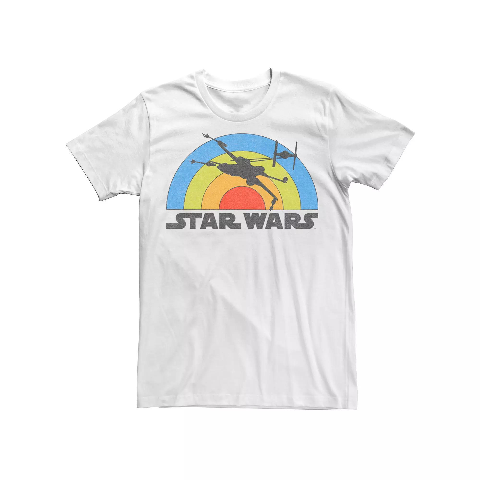 Men's Star Wars X-Wing Rainbow Silhouette Tee,  Product Image