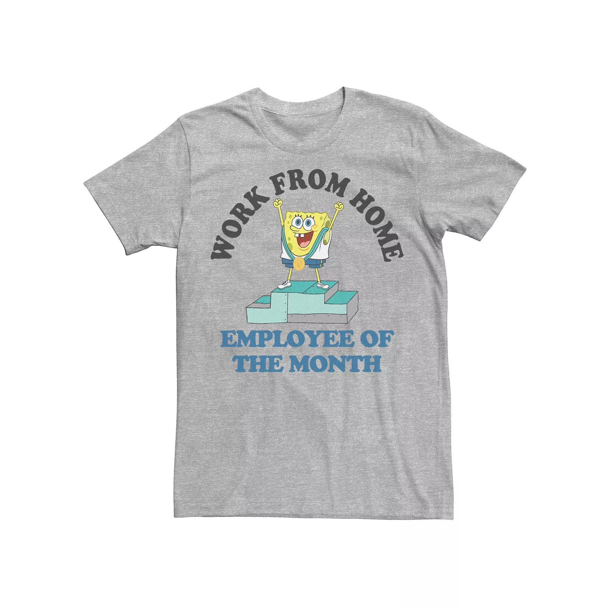 Men's SpongeBob SquarePants Work From Home Employee Of The Month Tee,  Product Image