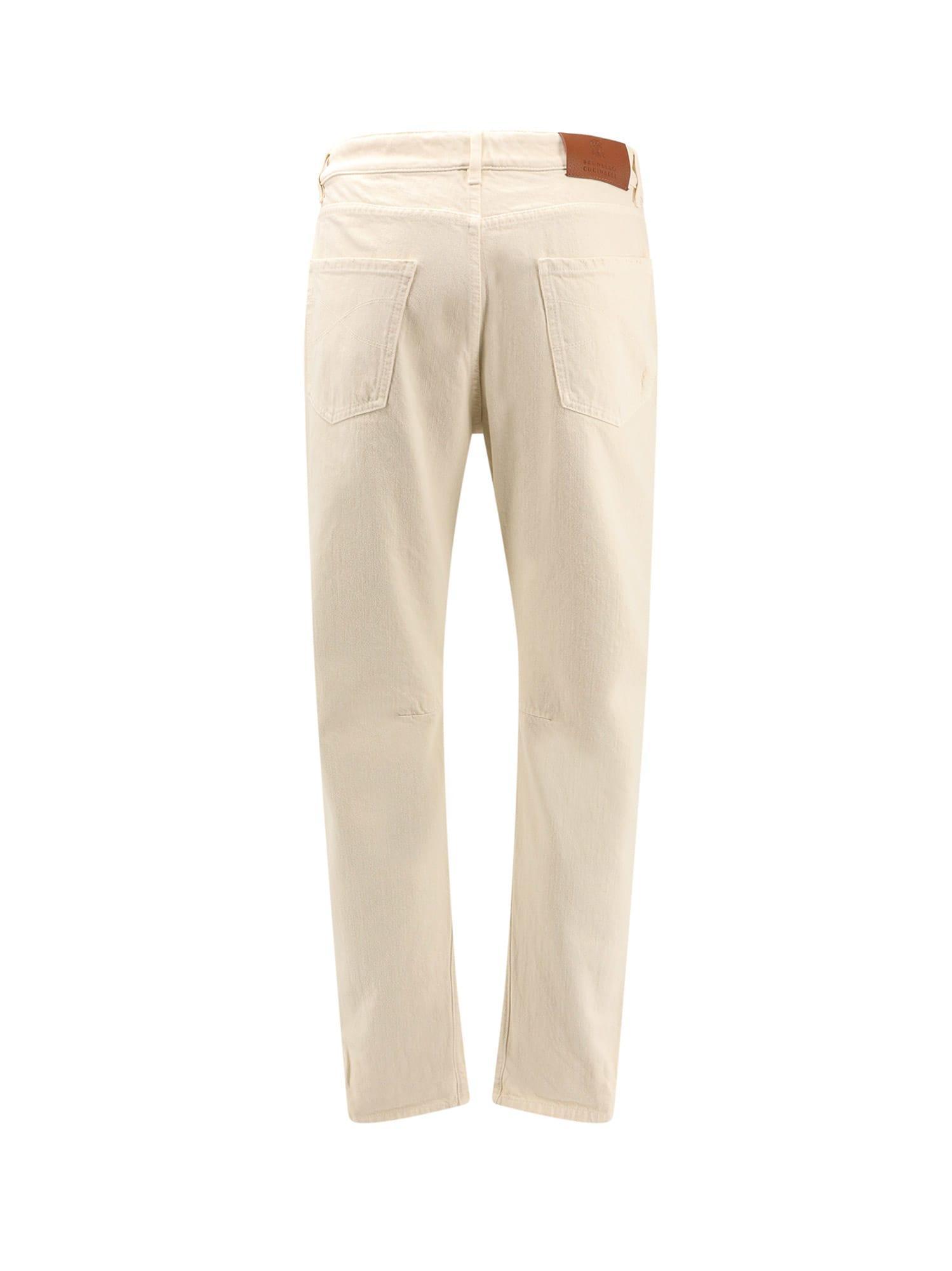 BRUNELLO CUCINELLI Trouser In White Product Image