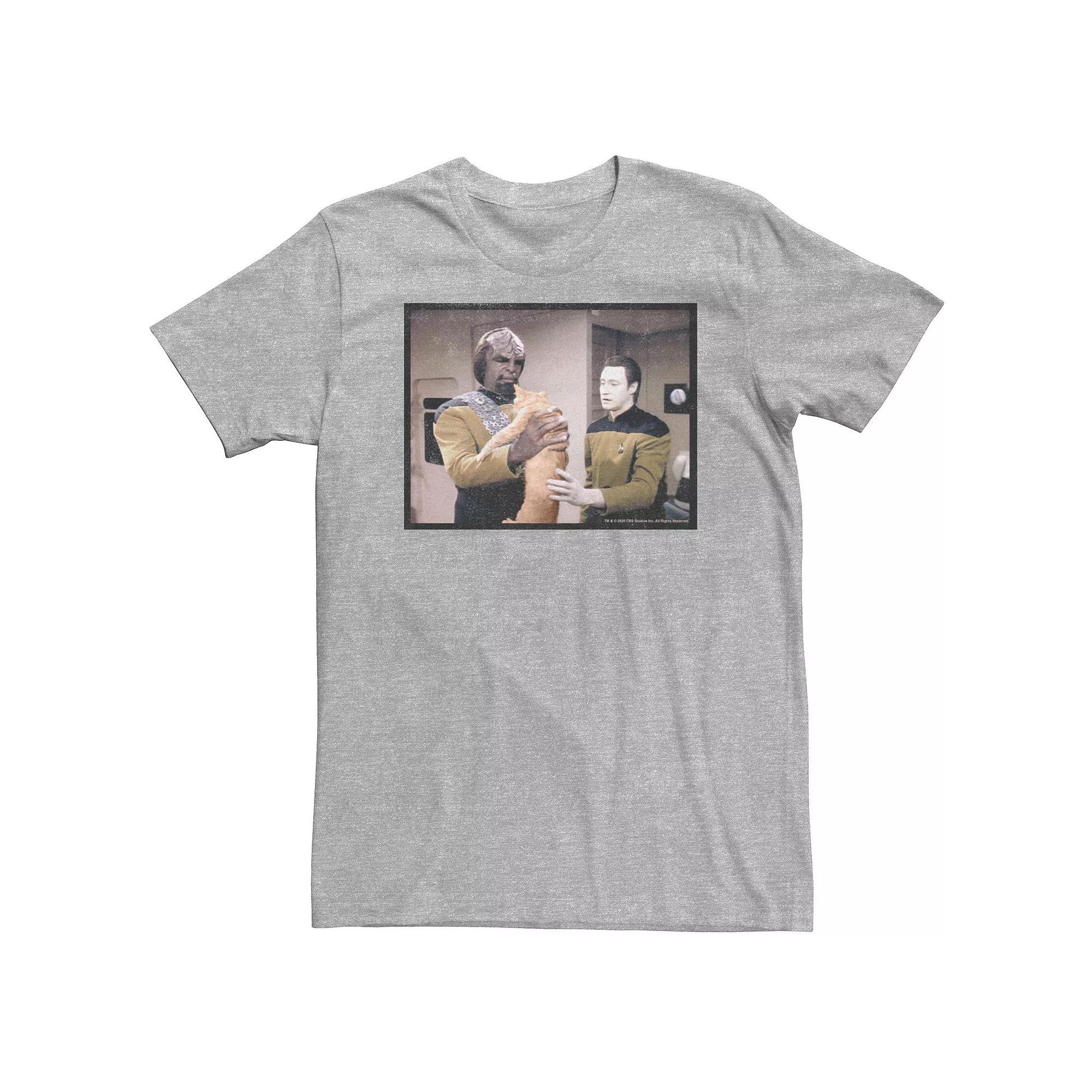 Big & Tall Star Trek: The Next Generation Worf Data And Cat Tee, Men's,  Product Image