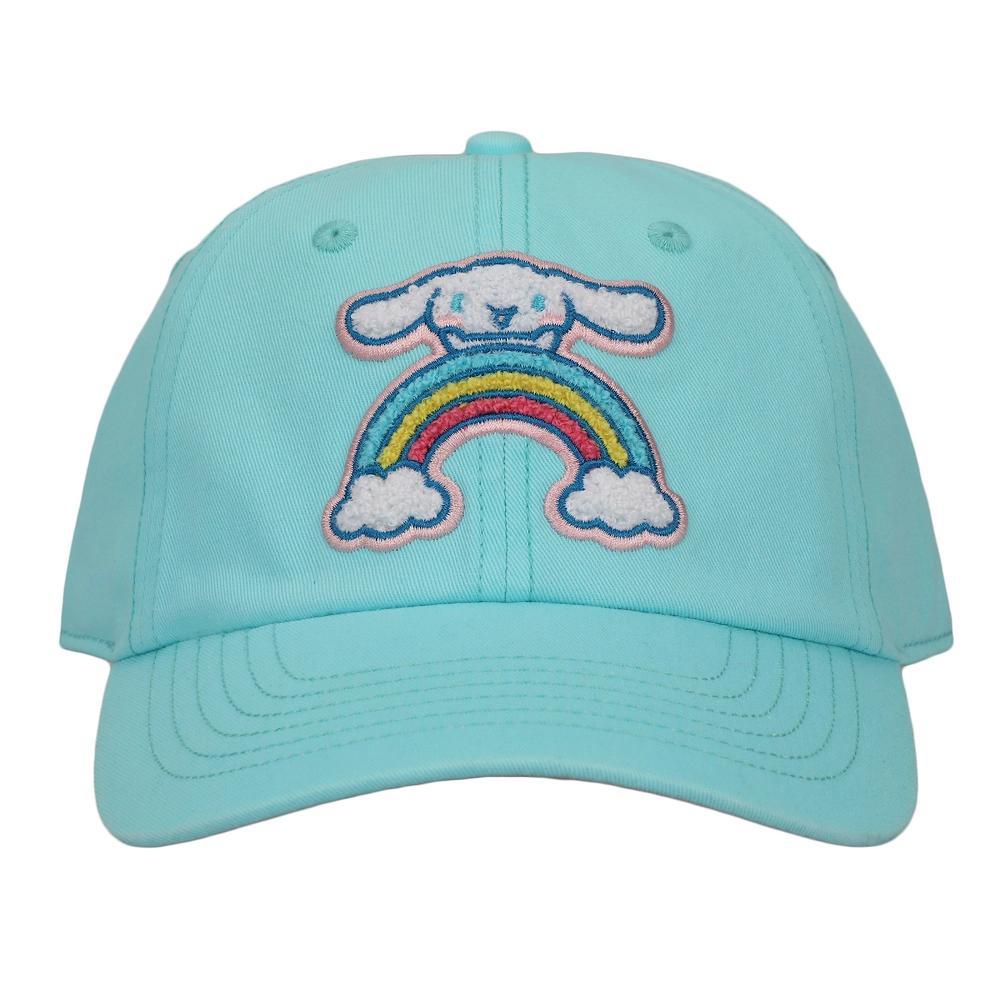 Cinnamoroll Chenille Character Patch Men's Teal Washed Cotton Twill Baseball Cap Product Image