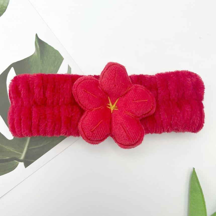 Floral Flannel Face Wash Headband / Wrist Band / Set Product Image