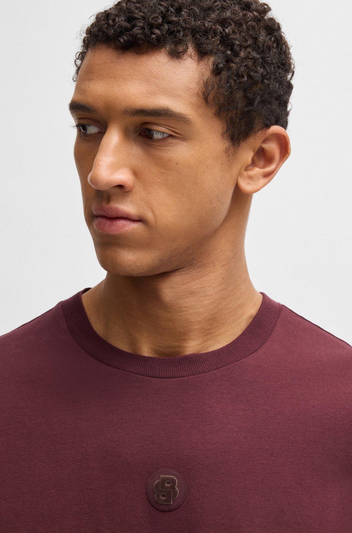 Stretch-cotton T-shirt with Double B monogram Product Image