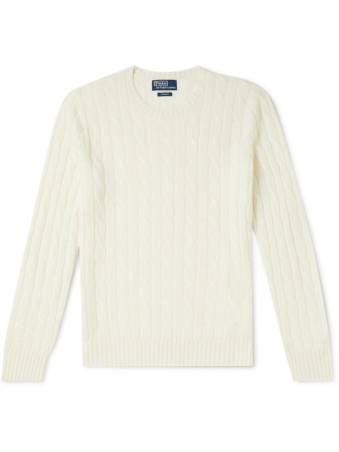 POLO RALPH LAUREN Cable-knit Cashmere Sweater In Chic Cream Product Image