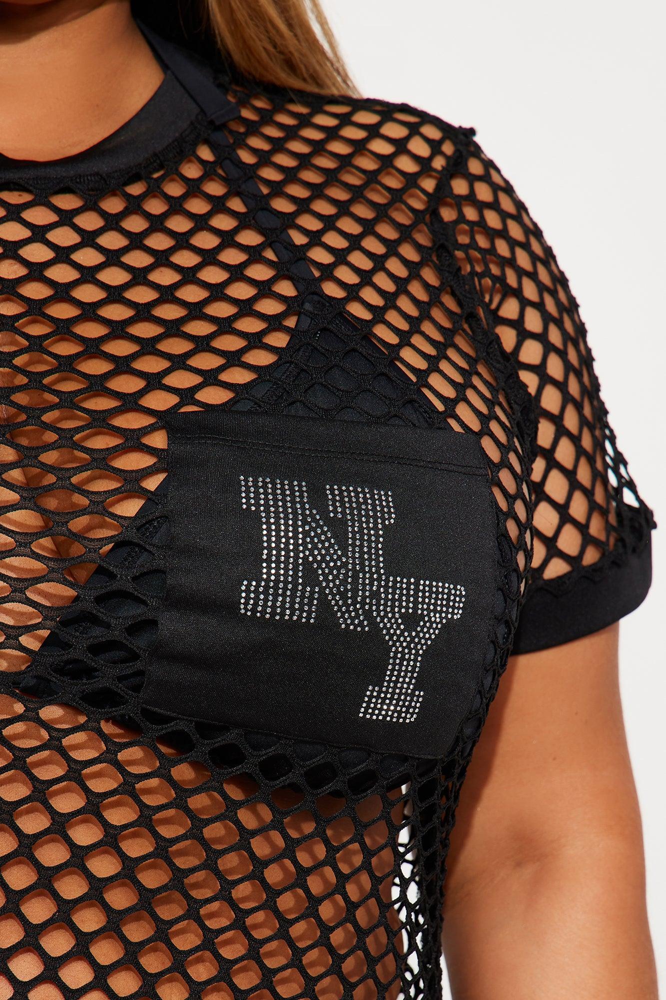 NY Summer Fishnet Cover Up - Black Product Image