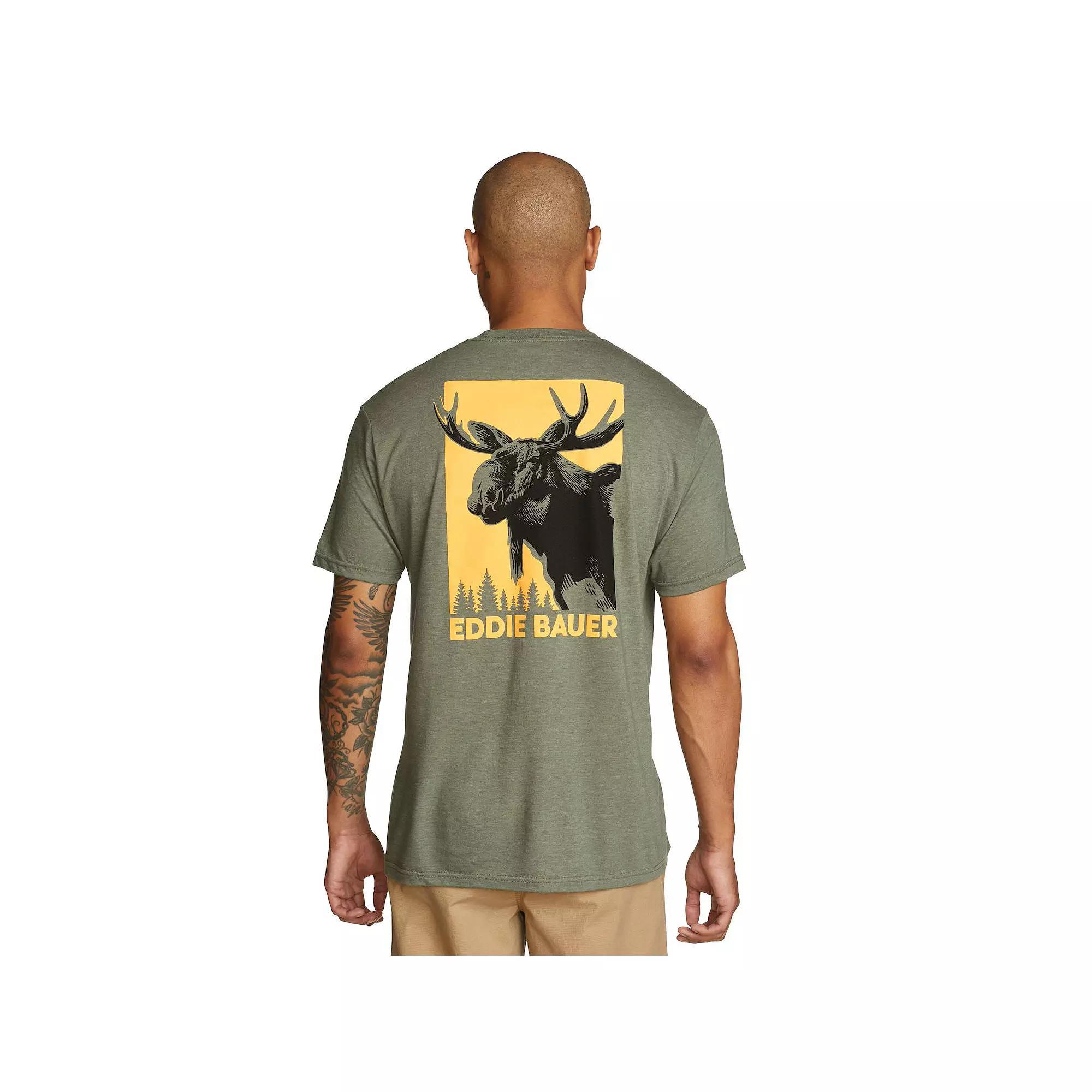 Men's Eddie Bauer Graphic Tee, Size: Medium, Olive Grey Product Image