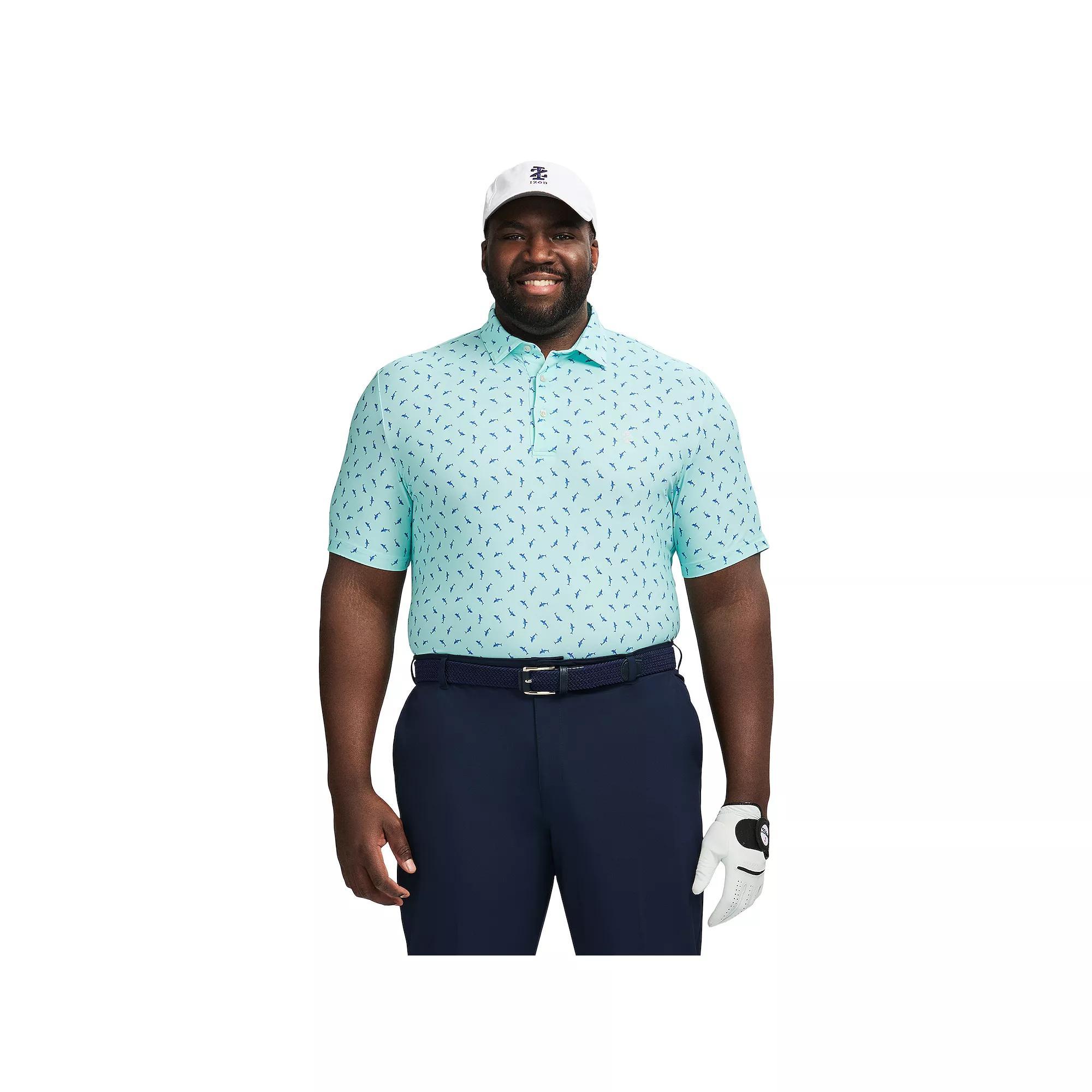 Big & Tall IZOD Swingflex Elite Golf Short Sleeve Polo Shirt, Men's, Size: Large Tall, Limptet White Ditsy Product Image