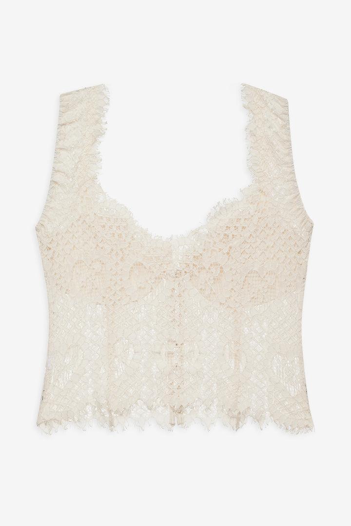 Waverly Lace Top — Ivory Product Image