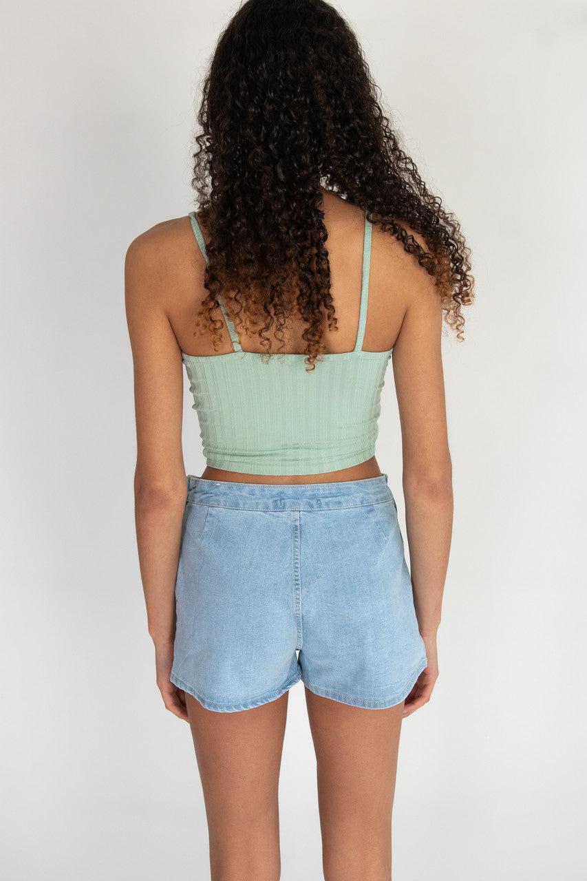 Lace Trim Stripe Cami Product Image