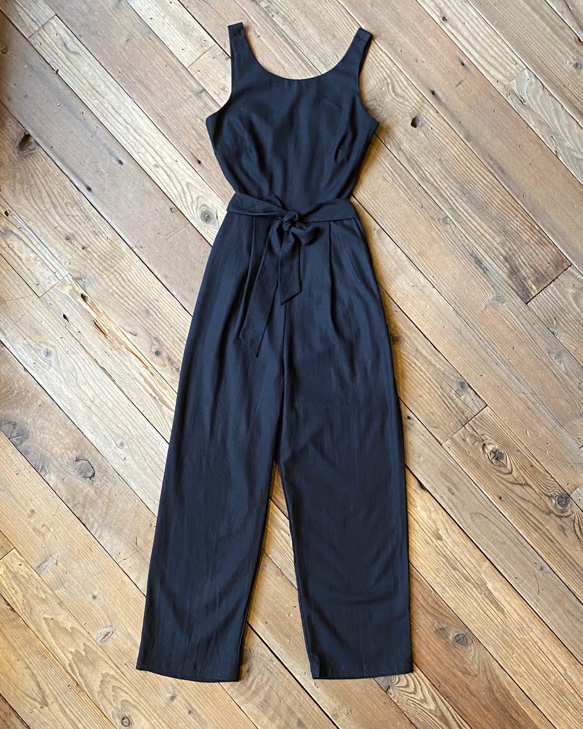 Liberty Jumpsuit in Black Linen Product Image
