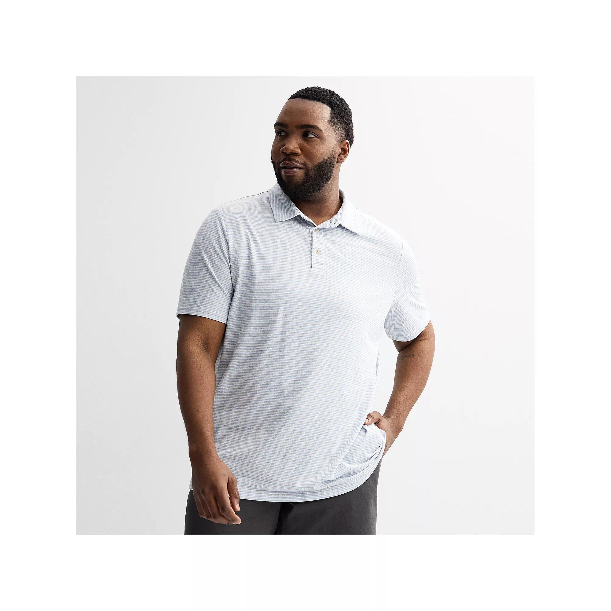 Big & Tall Sonoma Goods For Life® The Super Soft Polo, Men's, Size: XL Tall, Blue Grey Stripe Product Image