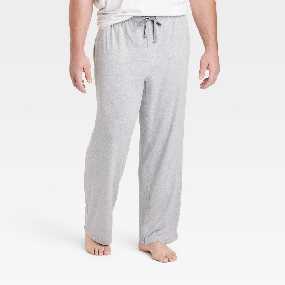 Mens Cotton Modal Knit Pajama Pants - Goodfellow & Co Heathered Gray Product Image