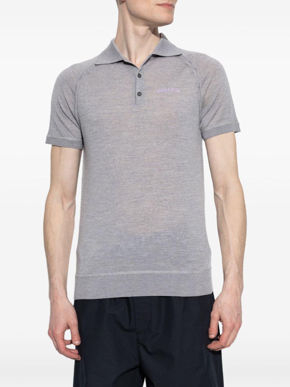 knitted polo shirt Product Image