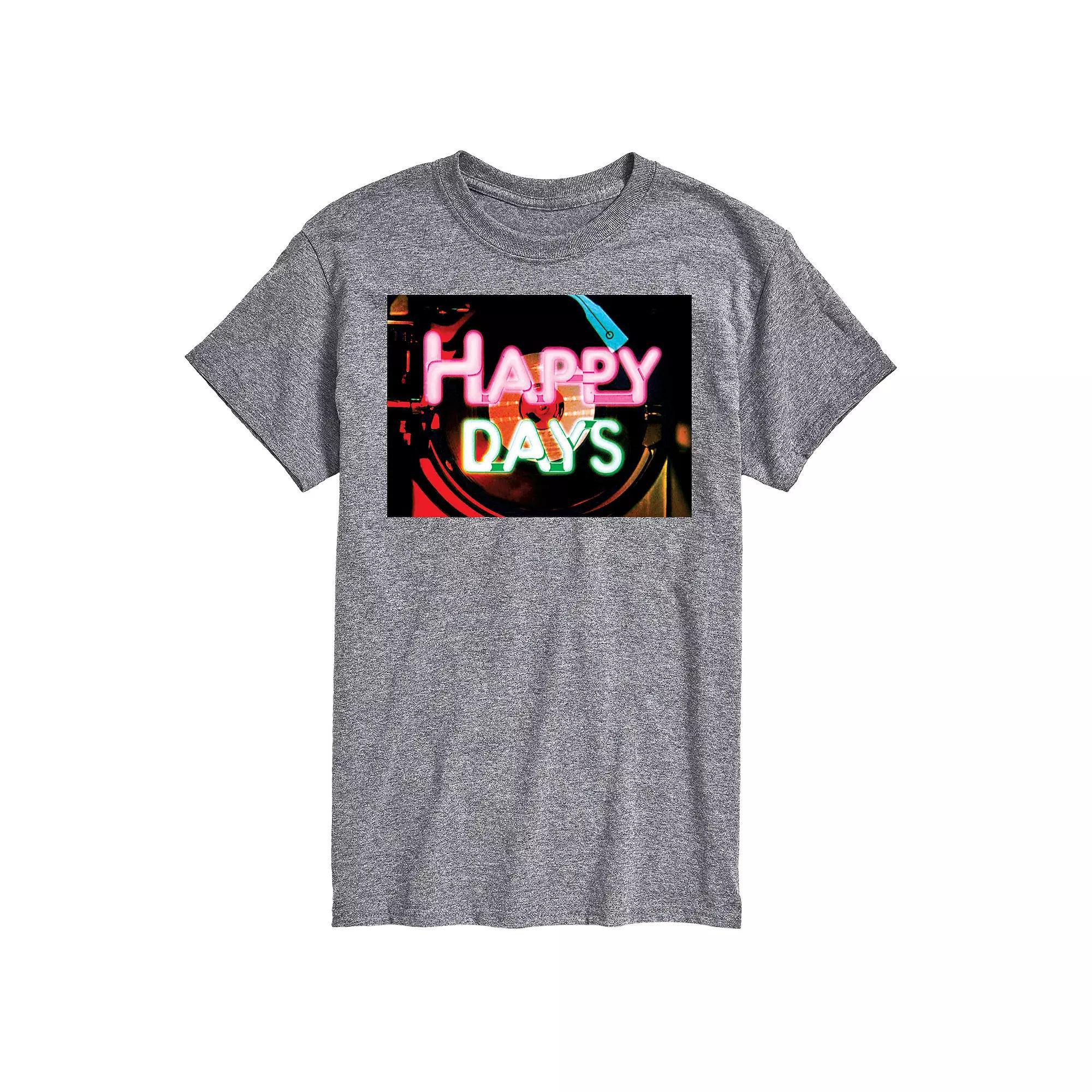 Men's Happy Days Jukebox Logo Graphic Tee, Size: Small, Beige Product Image