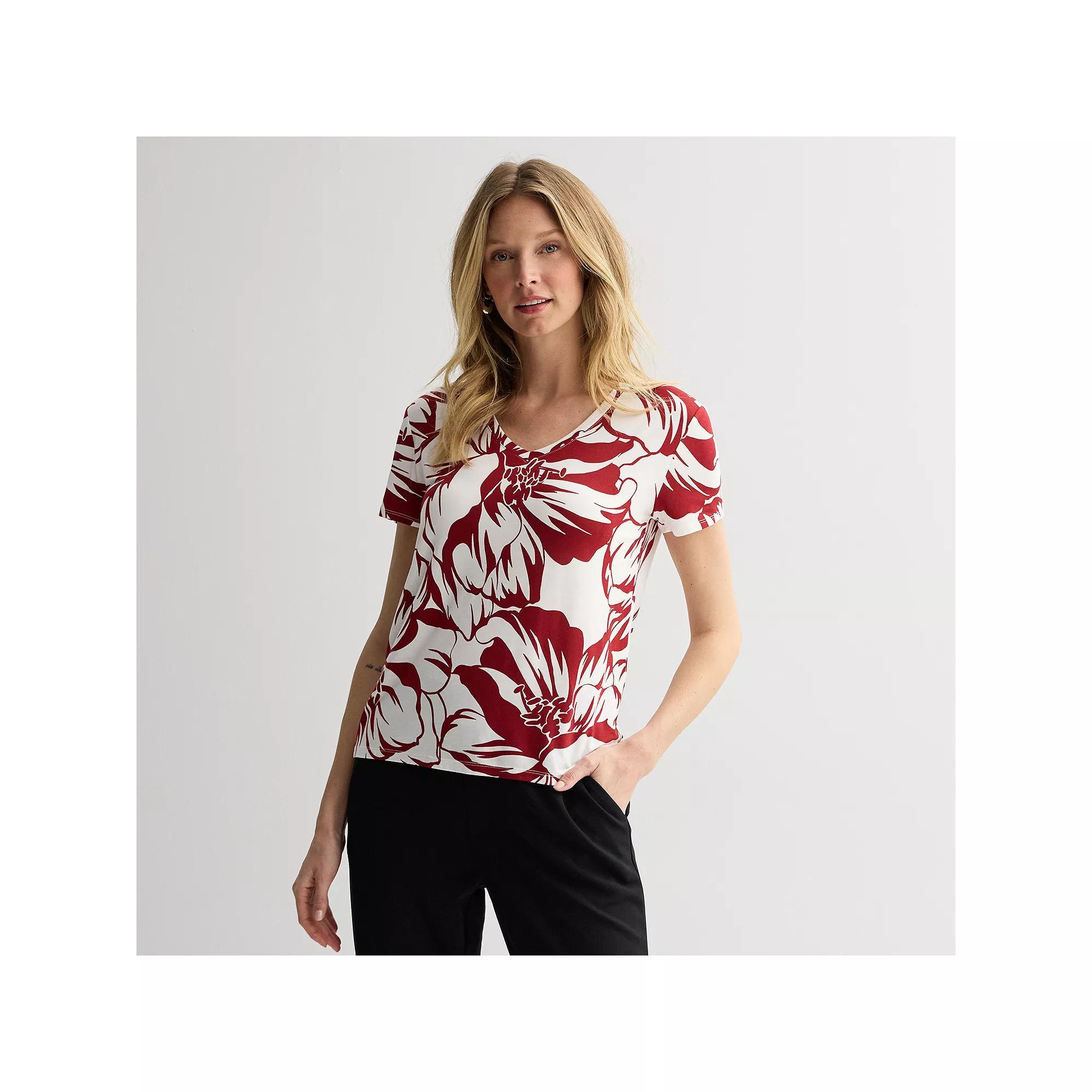 Women's Nine West Essential V-Neck T-Shirt,  Product Image