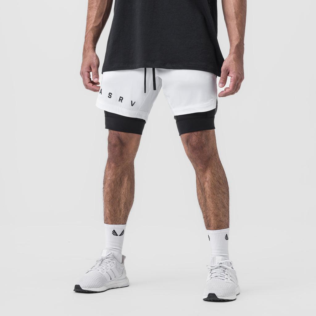 0866. Tetra-Lite® 7" Liner Short - White "ASRV"/Black Male Product Image