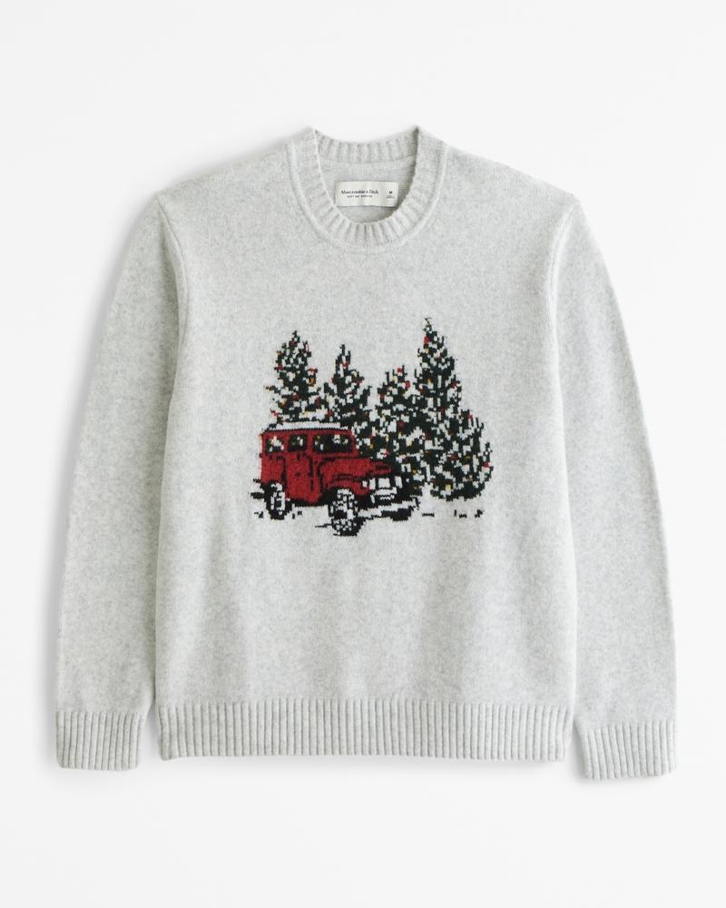 Holiday Graphic Crew Sweater Product Image