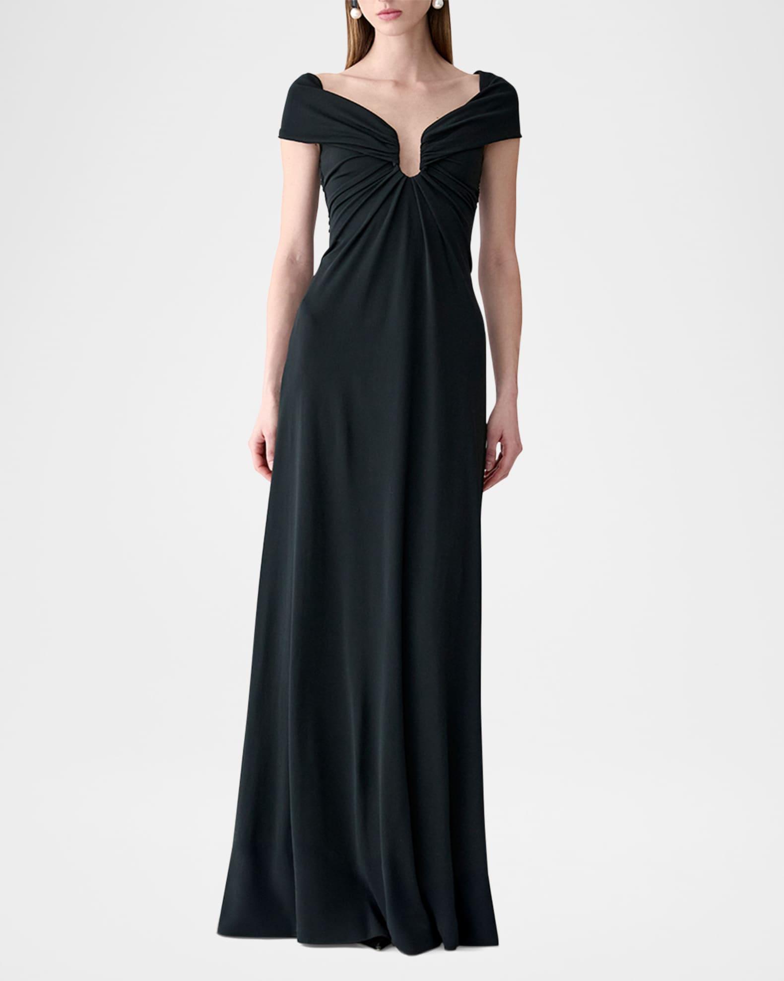 Off-The-Shoulder Ruched Gown Product Image