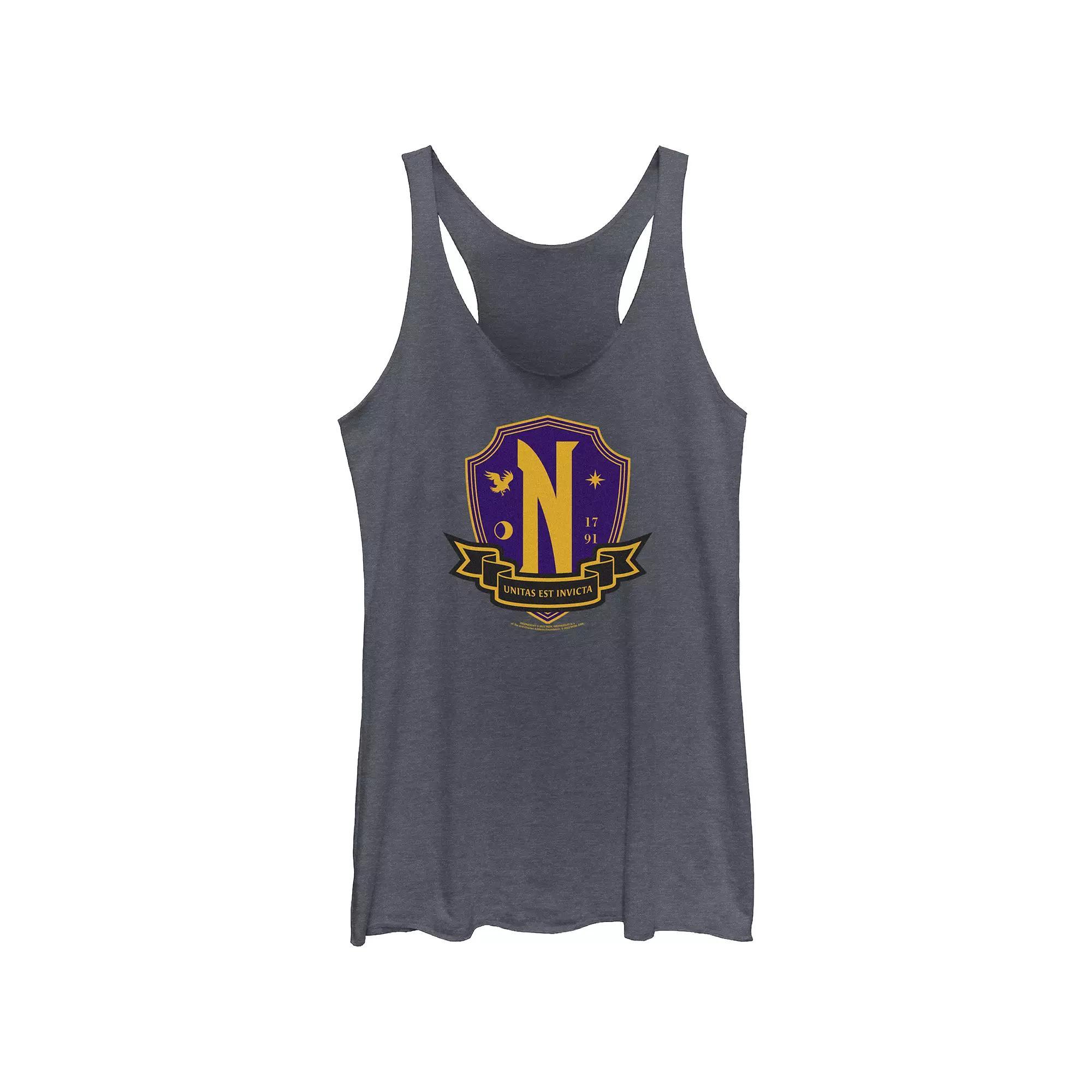 Juniors' Hugs And Kisses Tri-Blend Racerback Graphic Tank Top, Girl's,  Product Image