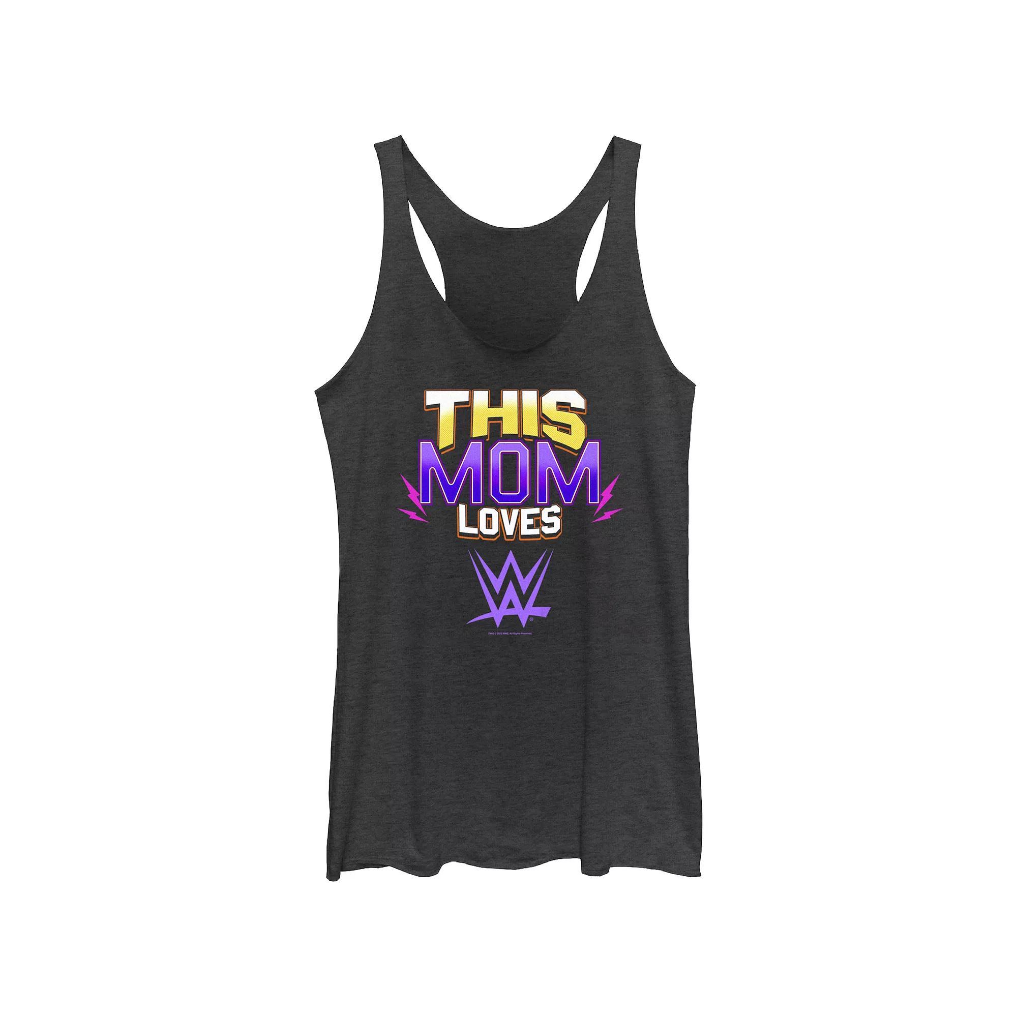 Disney's Lilo & Stitch Women's Ohana Means Family Stitch Crest Tri-Blend Racerback Tank Top, Girl's,  Product Image