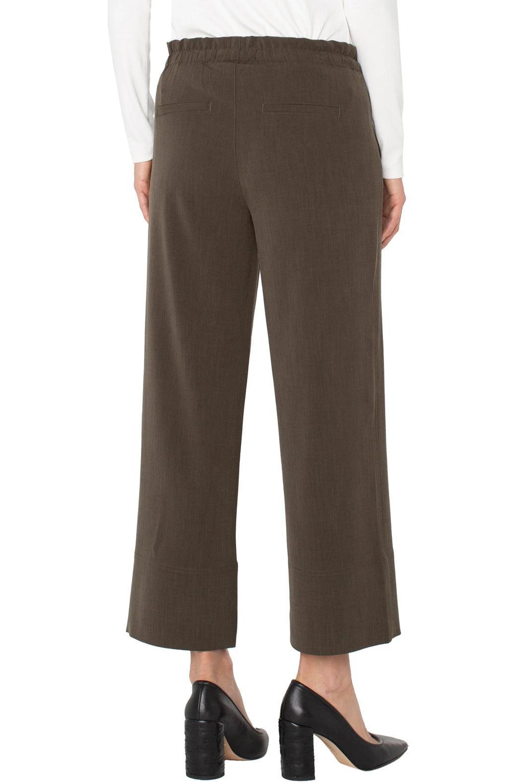 Pull On Wide Leg Crop Pant Product Image