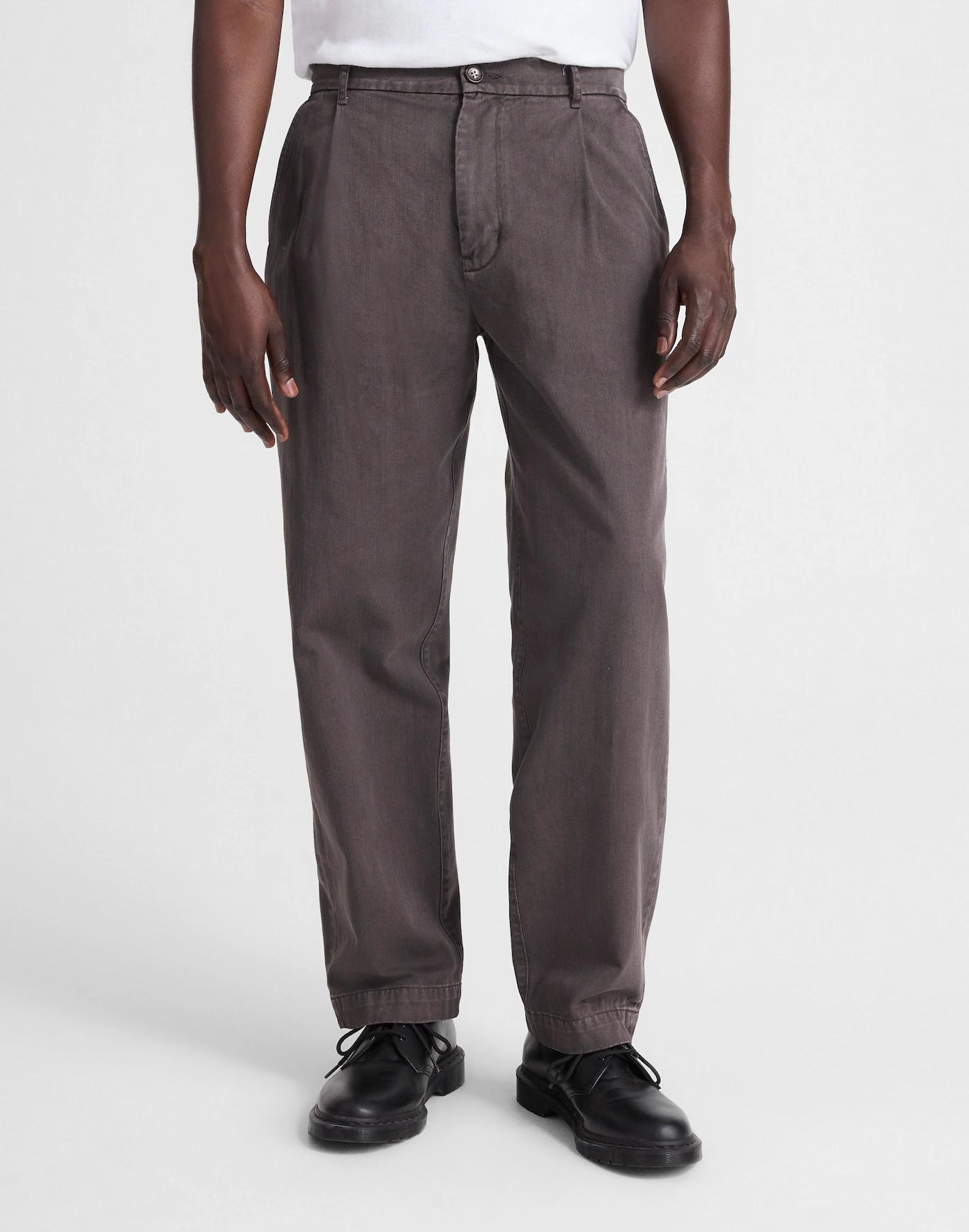 Pleated Twill Trousers Product Image