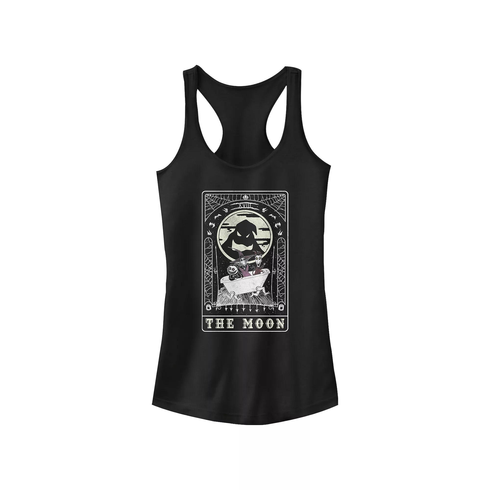 Disney's The Nightmare Before Christmas The Moon Tarot Card Juniors' Racerback Tank Top, Girl's, Size: XS, Black Product Image