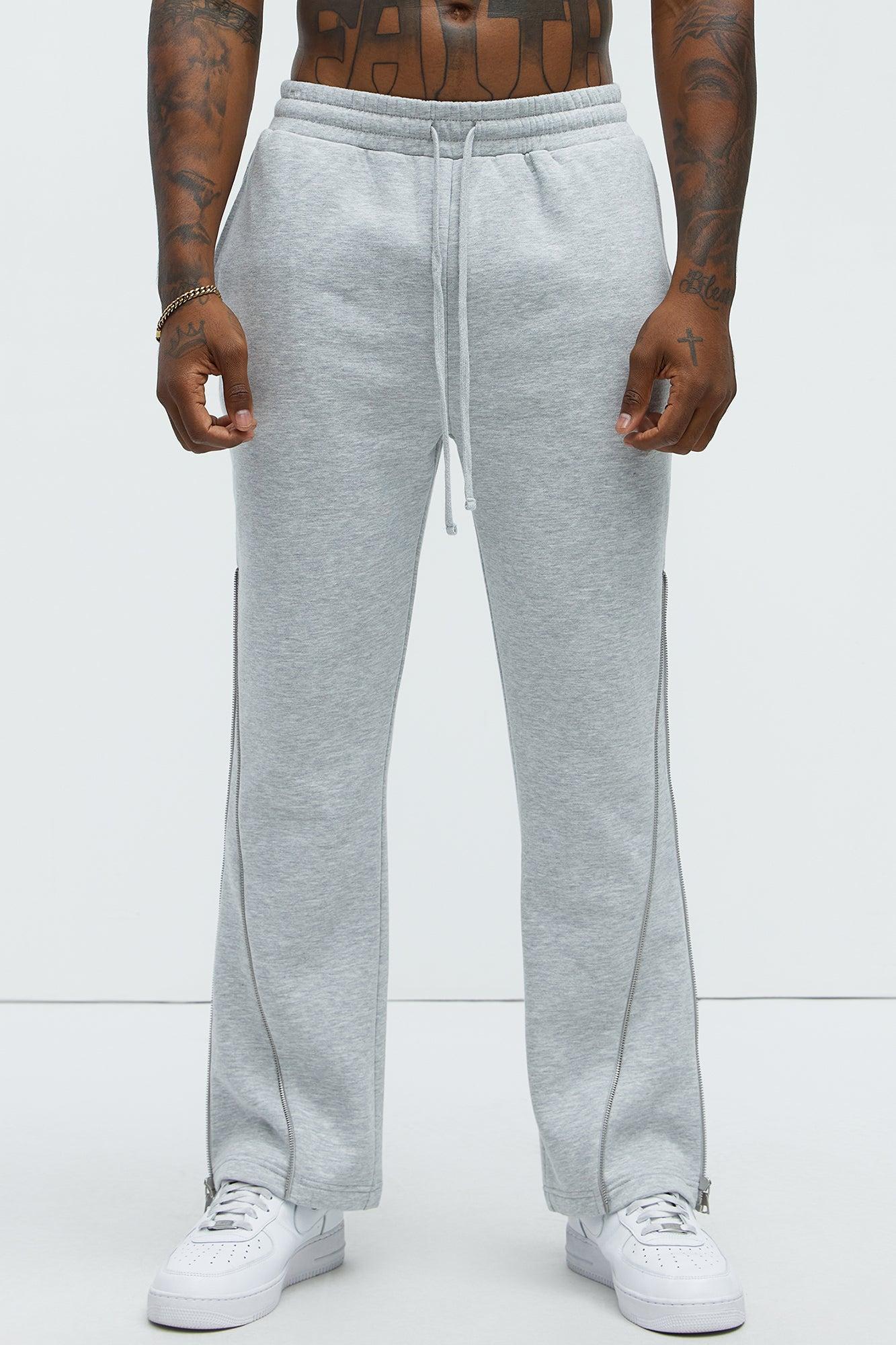 Tyson Stay Away Relaxed Flare Sweatpants - Heather Grey Product Image