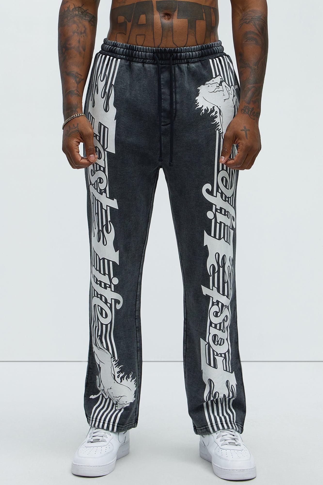 Tyson Horse Power Sweatpants - Black Wash Product Image