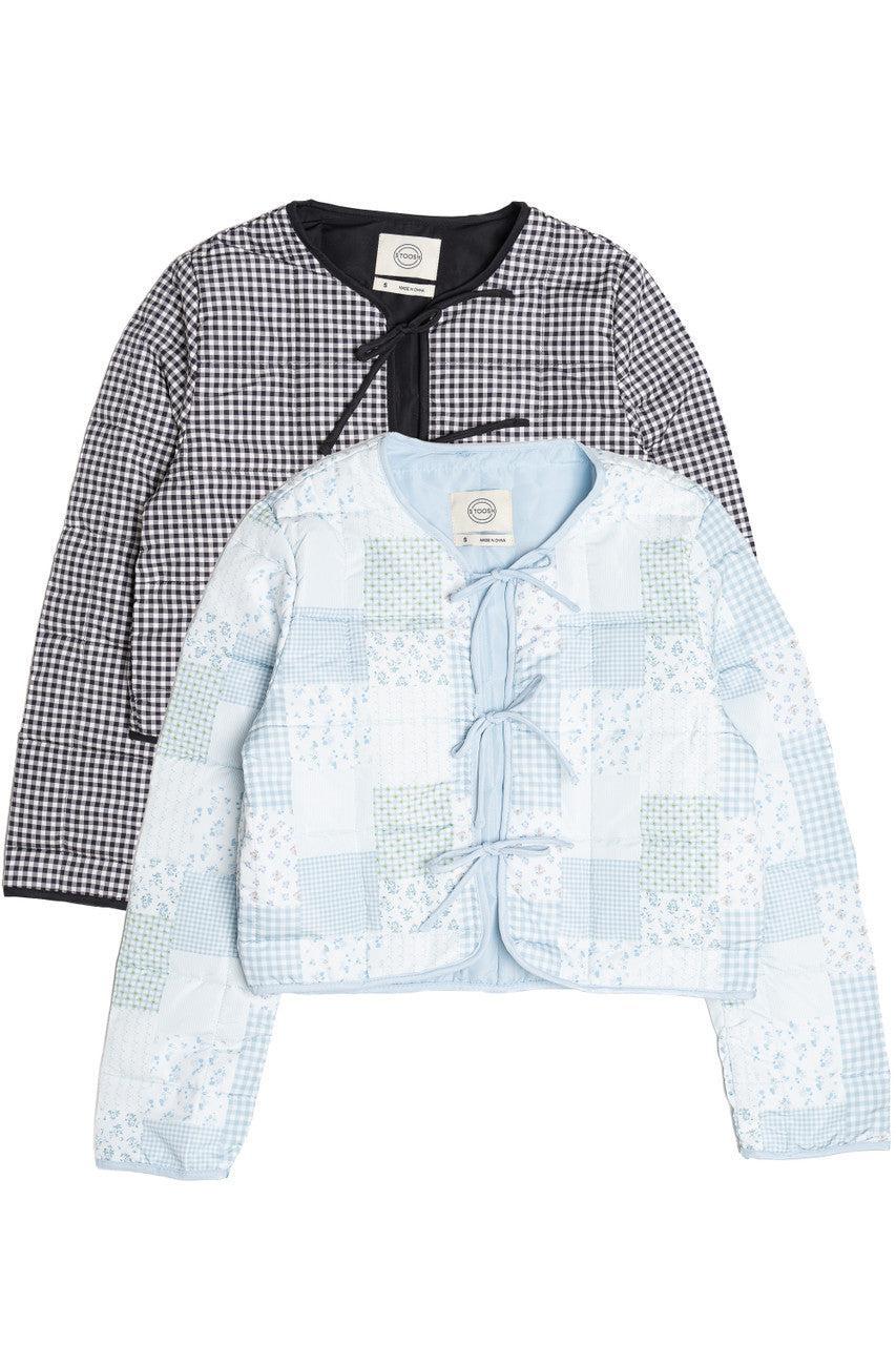 Tie Front Puff Jacket Product Image