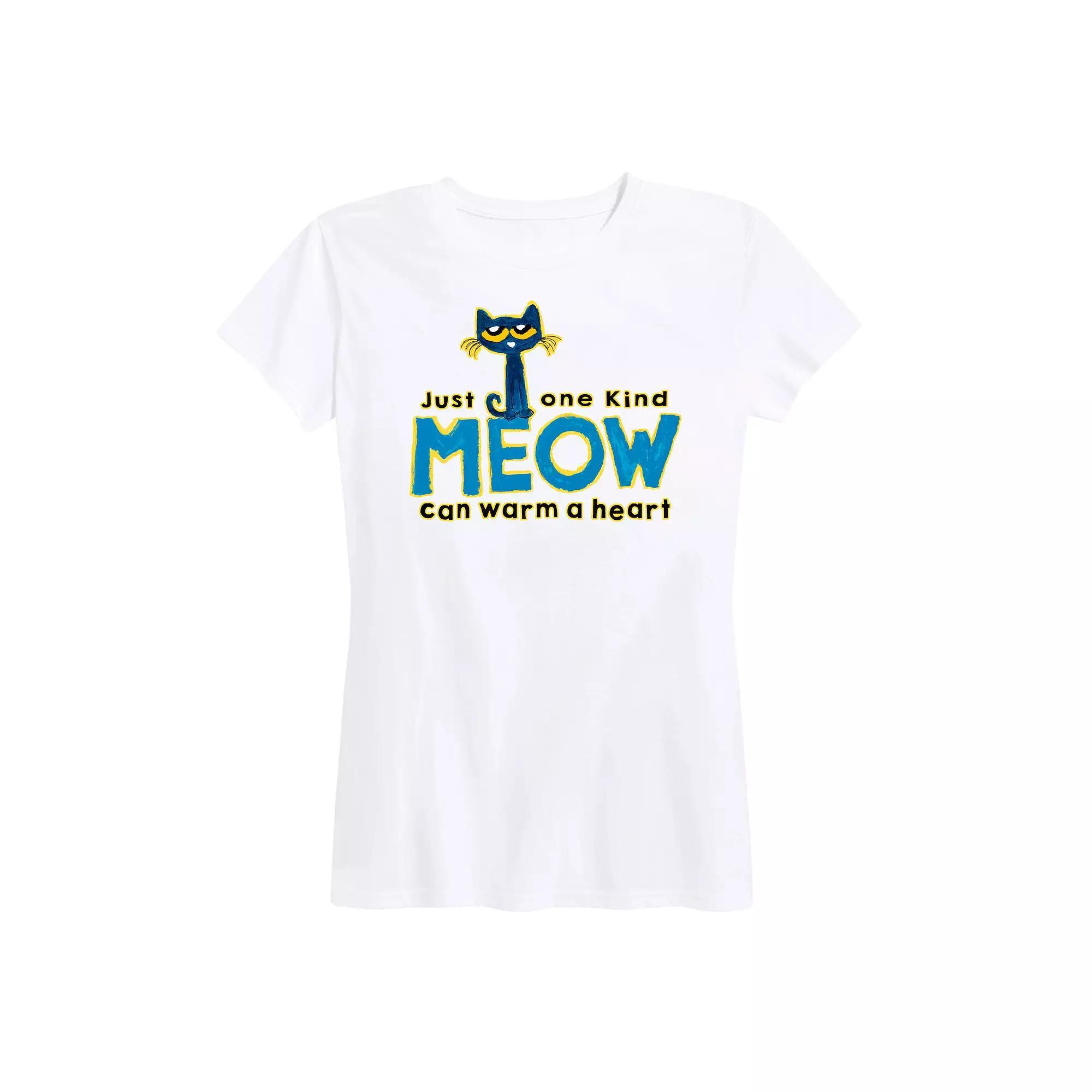 Women's Pete The Cat Meow Graphic Tee, Girl's, Size: XL, White Product Image