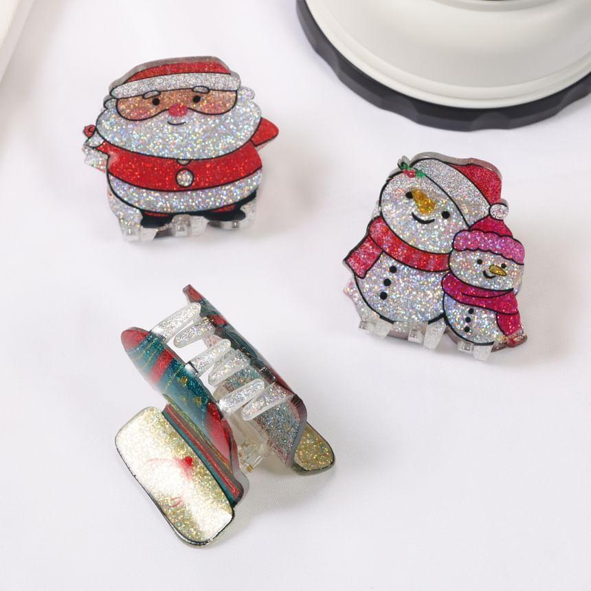 Christmas Cartoon Acrylic Hair Clips (Various Designs) Product Image